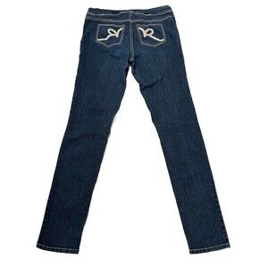 Rocawear Jeans Women’s Hannah Skinny Leg Size 13 Dark Wash Blue Denim Pocket Y2K